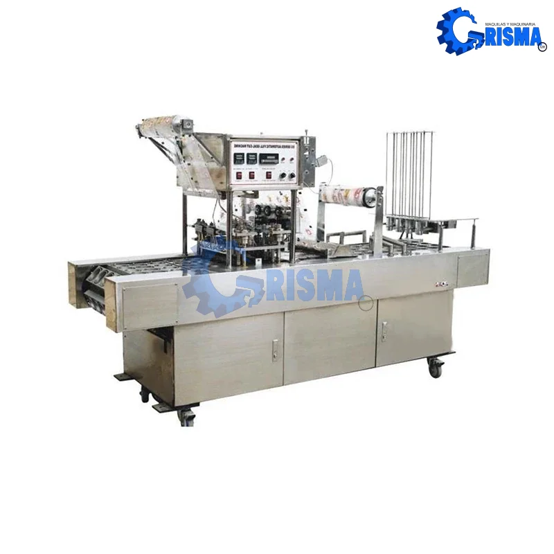 Llenadora y Selladora de Vasos de 4 Lineas